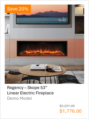 Regency E135 53&quot; Linear Electric Demo Clearance Sale